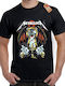 Rock Deal Metallica T-shirt Μαύρο Βαμβακερό