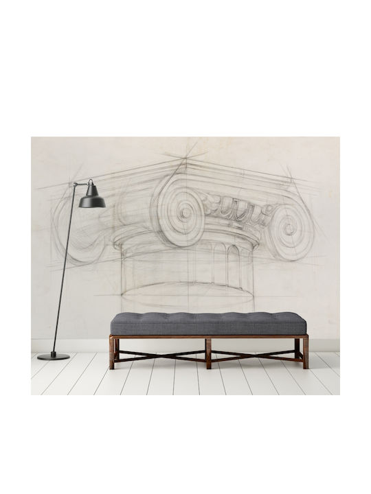 Self-adhesive Wall Mural Architectural Column Vinyl Beige 100x270cm Washable