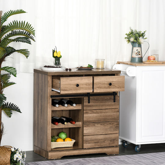 Industrial Style Floor Cabinet Brown 80x39x86cm