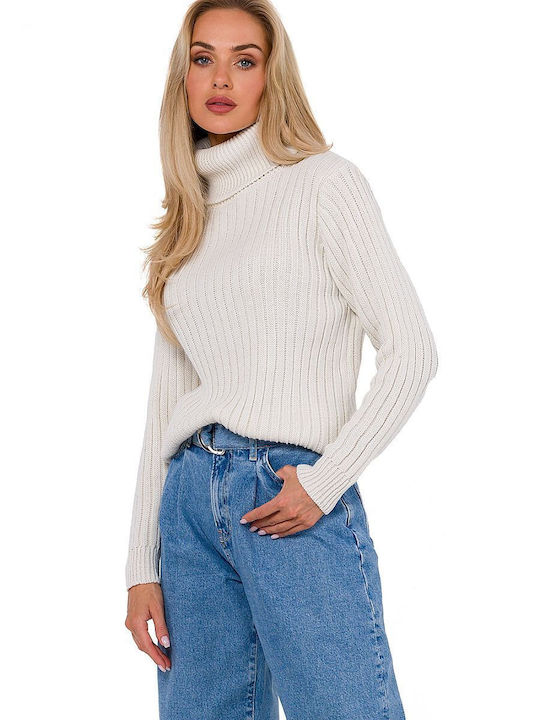 MOE Damen Bluse Langärmelig Rollkragenpullover ...