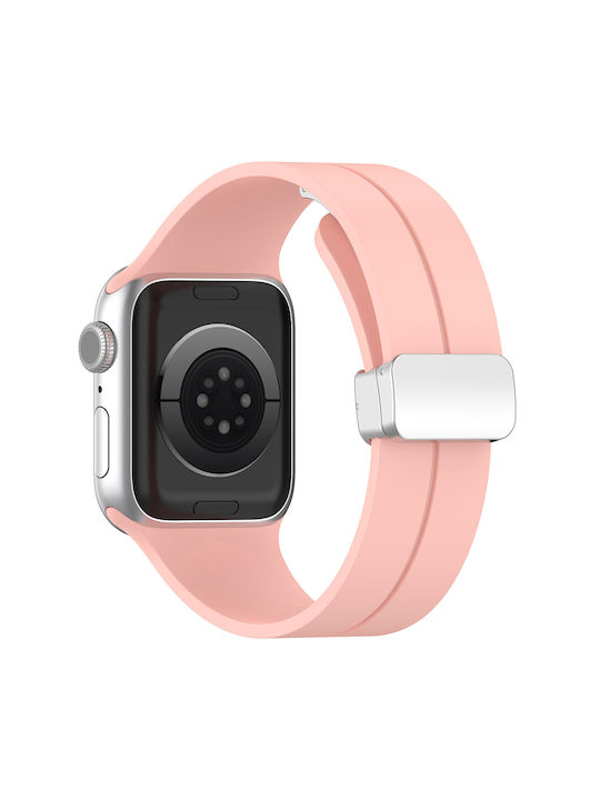 Techsuit Apple Watch 1/2/3/4/5/6/7/8/se/se 2/ultra Λουράκι Ροζ (3)