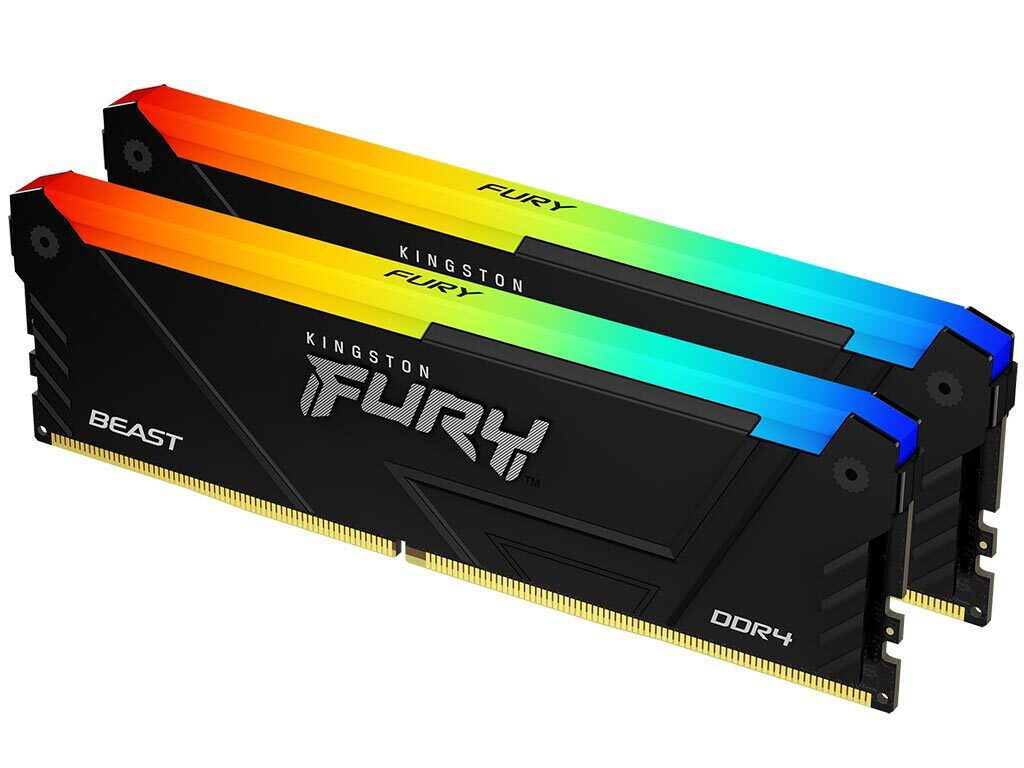 Kingston Fury Beast 32GB DDR4 RAM με 2 Modules (2x16GB) και Ταχύτητα 3600 για Desktop