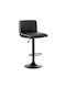 Bar Stool Armor with Backrest & Adjustable Height Black 45x48x86-107cm