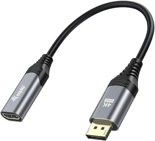 Equip Cable DisplayPort male - HDMI female 0.15m Gray (133445)