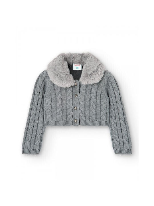 Boboli Girls Cardigan with Buttons Gray