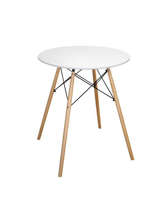 Round Table Natural 60x60x72cm