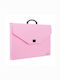 Typotrust Plastiktasche für Entwürfe mit Schnalle und Handgriff 38x5x28cm Rosa