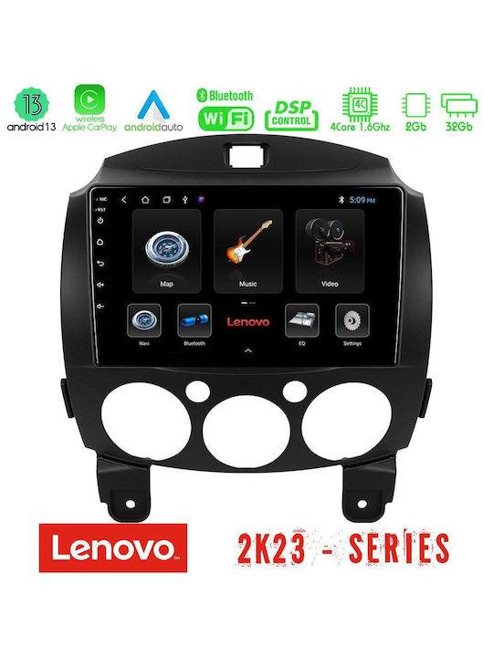 Lenovo Sistem Audio Auto pentru Mazda 2 2008-2014 (Bluetooth/USB/WiFi/GPS/Android-Auto) cu Ecran Tactil 9"