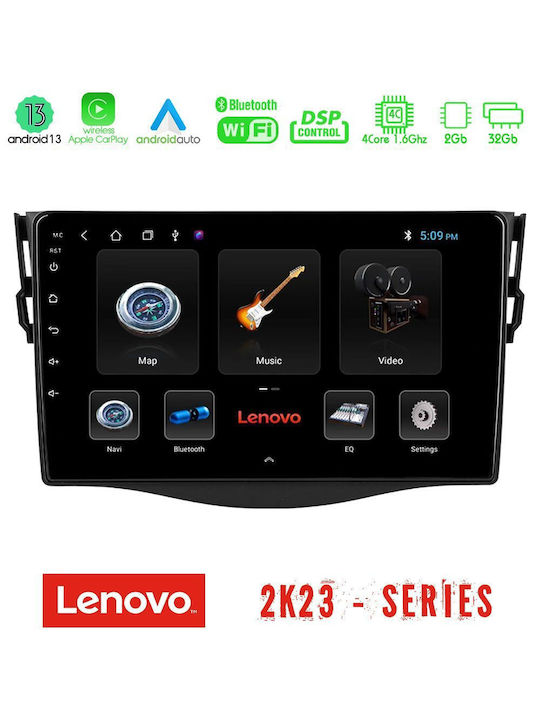 Lenovo Sistem Audio Auto pentru Toyota RAV 4 (Bluetooth/USB/WiFi/GPS/Android-Auto) cu Ecran Tactil 9"