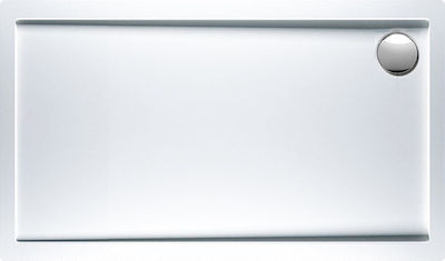 Sirene Extra Flat Ακρυλική Ντουζιέρα 140x70cm Λευκή