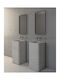 Rechteckiger Badezimmerspiegel aus Metall 42x80cm Orange