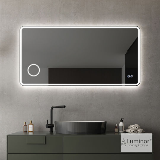 Luminor CUL8080 Μεγεθυντικός Ορθογώνιος Led Αφής από Μέταλλο 80x80cm