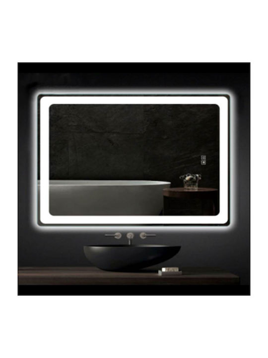 Vinci Rectangular Bathroom Mirror Led 80x60cm