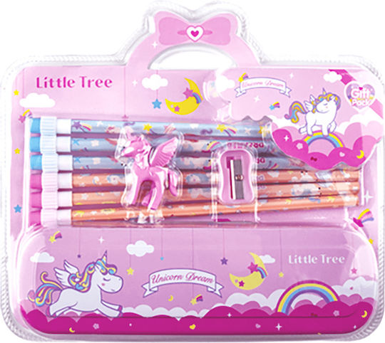 Little Tree Παιδικό Σετ Γραφικής Ύλης με Μολύβι, Ξύστρα και Γόμα