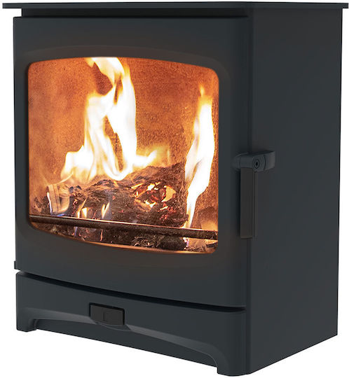 Charnwood Aire 7 Low Stand Gusseisen Holzofen Luftheizung 7kW Blue