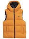 Down Kids Quilted Sleeveless Short Hooded Orange