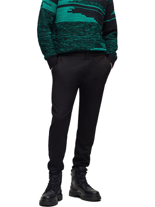 Παντελόνι Chino σε Tapered Γραμμή Μαύρο