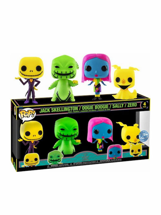 Funko Pop! Disney: Nightmare Before Christmas - Jack Skellington, Oogie Boogie, Sally, Zero 4-Pack Special Edition