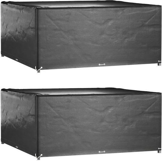 vidaXL Waterproof Couch Cover Black 205x205x90cm 2pcs