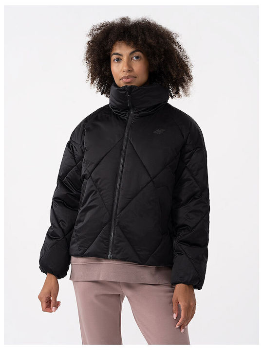 4F Μπουφάν Puffer Μαύρο