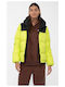 Kurz Damen Puffer Jacke für Winter Gelb