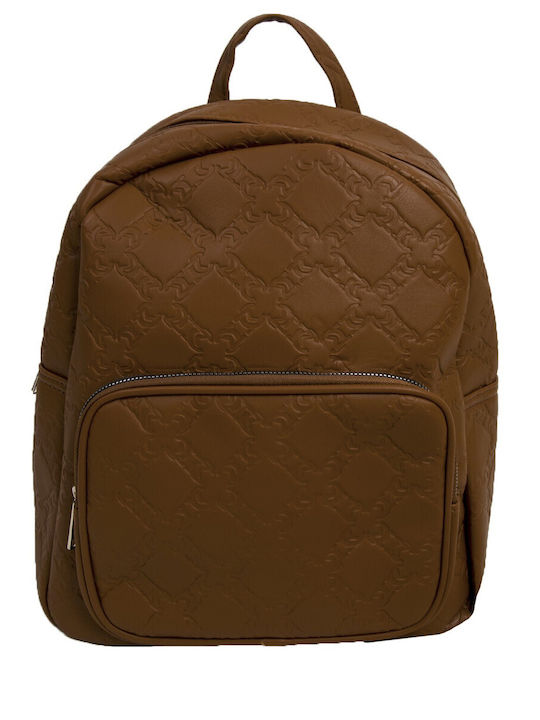 Huxley & Grace Ανάγλυφο Σχέδιο Women's Bag Backpack Tabac Brown