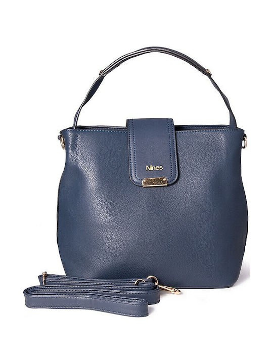 Nines Women's Handbag Shoulder Navy Blue