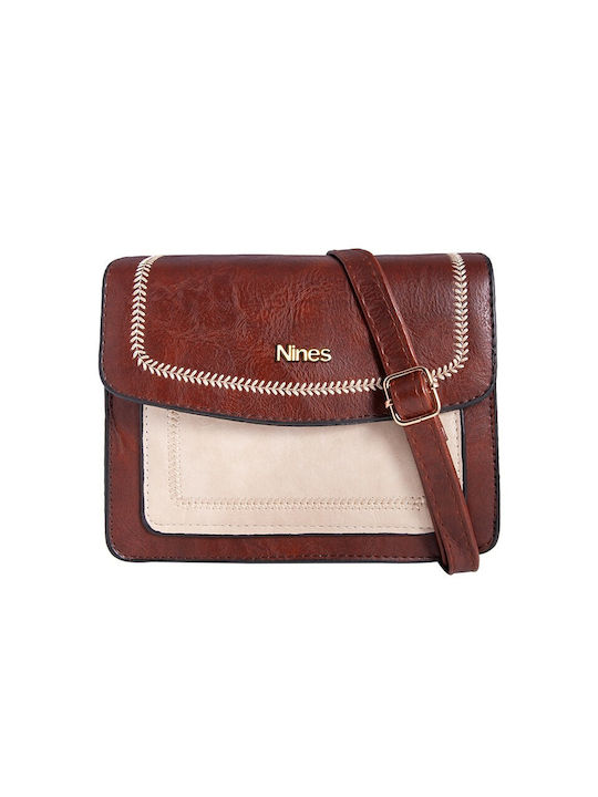 Nines Nines Τσαντακι Women's Bag Crossbody Brown