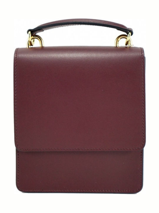 Mybag De piele Geantă de damă Crossbody Burgundy
