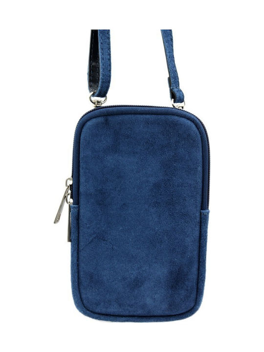 Taschen-Geldbörse Leder Damentasche Umhängetasche Blau