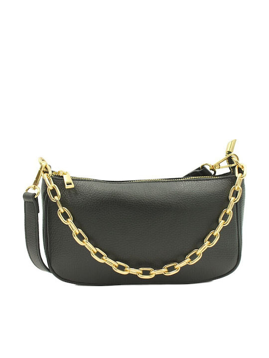 Schulterriemen Leder Damentasche Schultertasche Schwarz