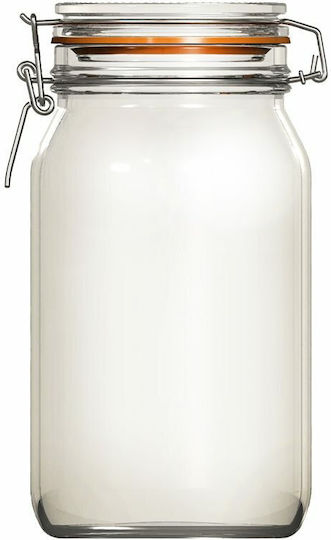 Uniglass Set of 6 General Use Glass Jars with Airtight Lid Transparent 1500ml 6 Pieces
