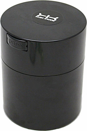 Tightvac Vase Coffee with Airtight Lid Plastic Black 800ml