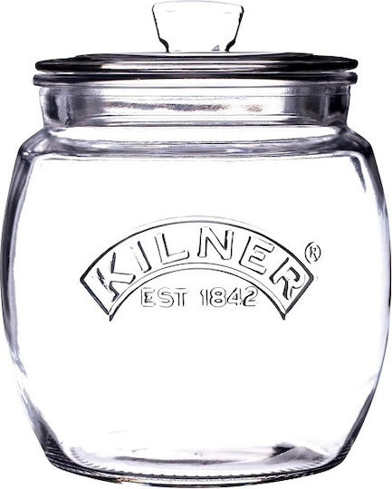 KIlner Ваза за Обща Употреба с Капак Стъклена Прозрачна 850ml
