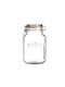 KIlner Glass Coffee Jar for General Use with Airtight Lid Transparent 1500ml 1 Piece