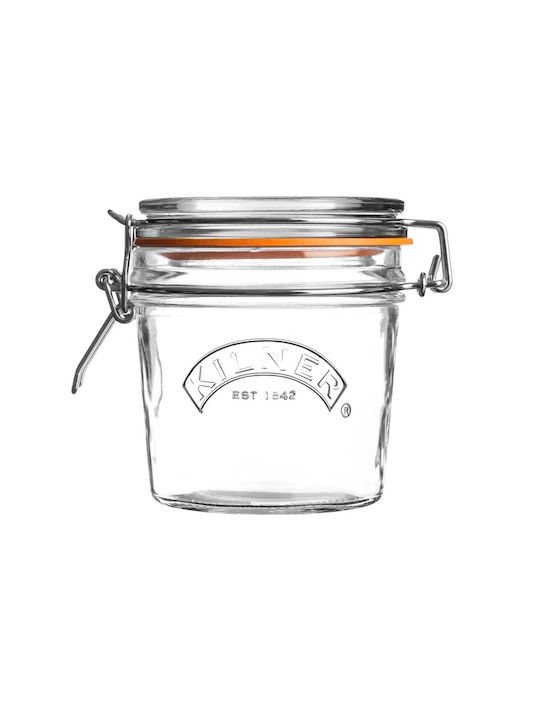 KIlner Jar for Coffee / General Use with Airtight Lid Glass Transparent 350ml 1 Piece