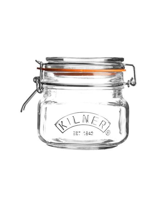 KIlner Jar for Coffee / General Use with Airtight Lid Glass Transparent 500ml 1 Piece