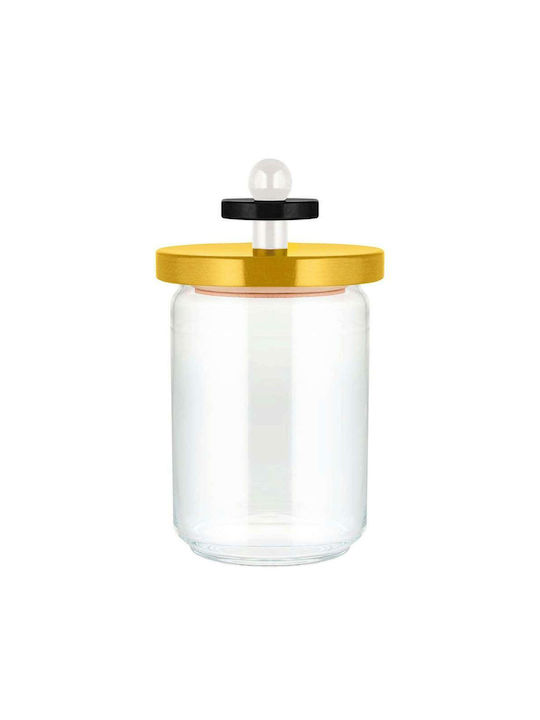 Alessi Vase General Use with Lid Glass Yellow 1000ml