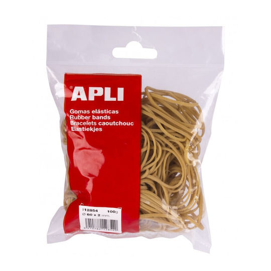Apli Gummibänder Verpackung mit Durchmesser 2mm Braun 100gr Apli Gummibänder Verpackung mit Durchmesser 2mm Braun 100gr