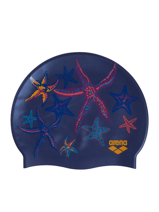 Arena Print 2 Silicone Adults Swimming Cap Blue