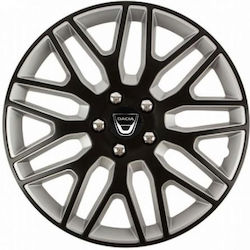 Versaco Dakar Nc Car Hubcaps 15 Inches with Brand Logo Dacia 4 Pieces