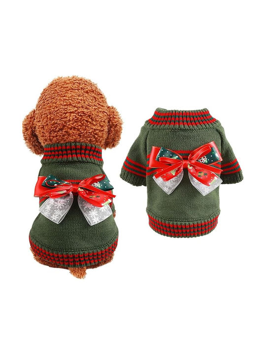 Dog Knitted Sweater Green 40cm