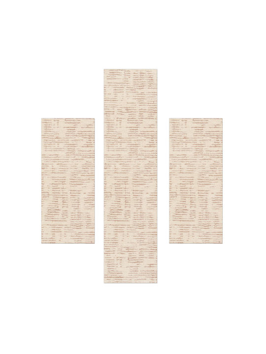 Decostar Loom-s 50745-654 Σετ Μοντέρνα Χαλιά Κρεβατοκάμαρας Μπεζ DE172260 3τμχ