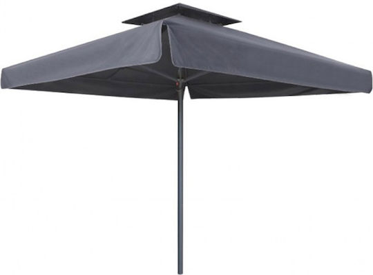 Umbrelă Profesională Pătrată Din Aluminiu Gri 3x3m