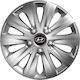 Versaco Car Hubcap Set Rapid Hc with Hyundai Emblem 14" 4pcs Silver
