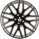 Versaco Car Hubcap Set Dakar Nc with Mitsubishi Emblem 14" 4pcs Black
