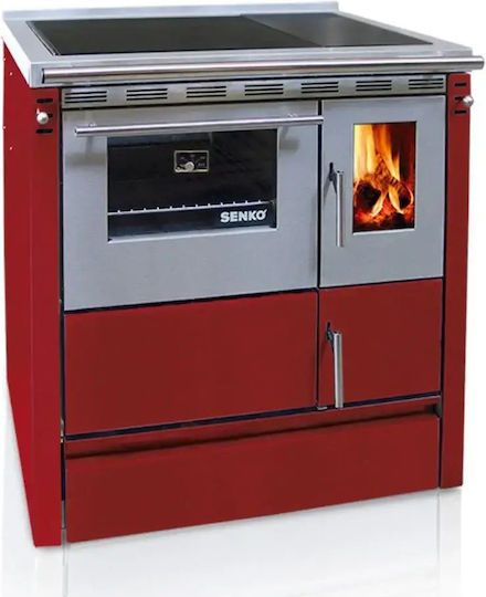 Senko SG-75 Метал Печка на дърва с Фурна 7.5кВт Сива