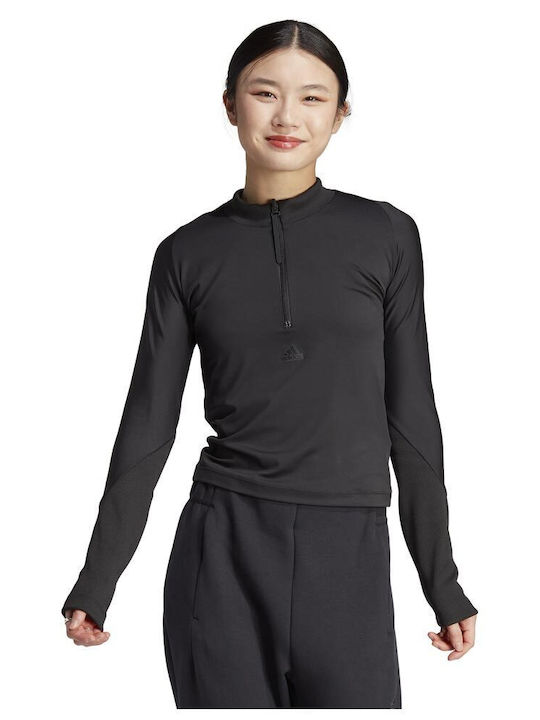 Adidas W Z.n.e Women's Athletic Blouse Long Sleeve Black