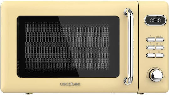 Cecotec ProClean 5110 Retro Mikrowellenherd mit Grill 20Es Gelb