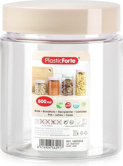Plastic Forte Vaza Uz General cu capac Plastic Bej 600ml Plastic Forte Vaza Uz General cu capac Plastic Bej 600ml